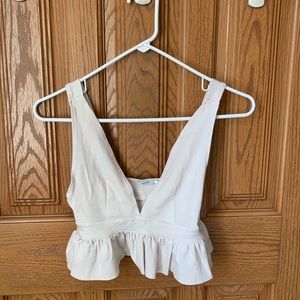 UO cropped peplum tank